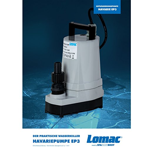 Lomac Havariepumpe Blue Max BM CIA EP3 flachsaugende Flachsaugpumpe Regenwasserpumpe Entwässerungspumpe - 9