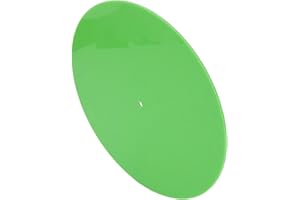 YUNIR Plattenspieler-Matte, Acryl, 12 Zoll, Reduziert Statische Staubgeräusche, Plattenspieler-Slipmat, Plattenteller-Rutschmatten, für 12-Zoll-Plattenspieler (GREEN)