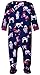 Hatley Baby-Girls Infant Footed Coverall -Flower Horses Pyjama Set, Dark Blue, 18-24 Months