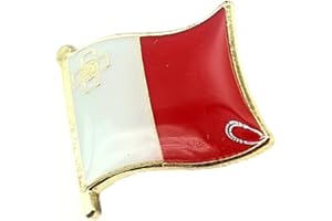 SNS COMPONENTS Malta maltańska metalowa emalia flaga państwa przypinka odznaka, Metal