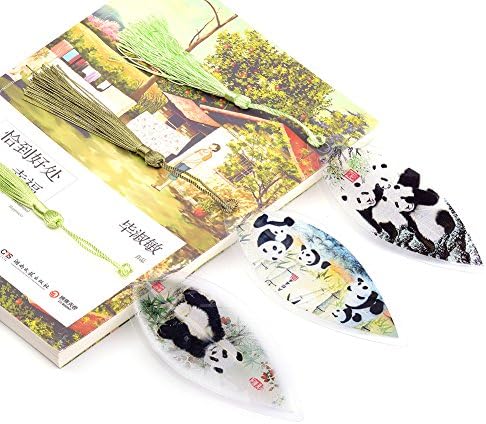 Artinova Leaf Vein Bookmarks chinese Beautiful Design (Panda-3pcs) ARTA-0041