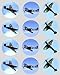 Produktbild 12 Spitfire flugzeug reispapier fee / becher kuchen 40mm cake topper vorschnitt kuchen deko