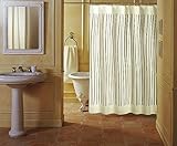 GELCO Textil-Duschvorhang 'ZEBRA' 180x200 cm - weiß/beige mit schwarzen Streifen - elder DESIGN-Duschvorhang - Made in France