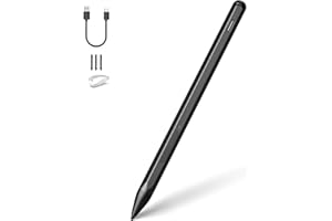 SSS·GRGB Stylus Pen for Microsoft Surface Pro 12/11/10/9/8/7/6/5/4/X Surface Go/Laptop/Book/Studio/Duo/HP/ASUS Series, 4096 Pressure Sensitivity, Palm Rejection Function, Eraser & Right-Click Shortcuts, Black