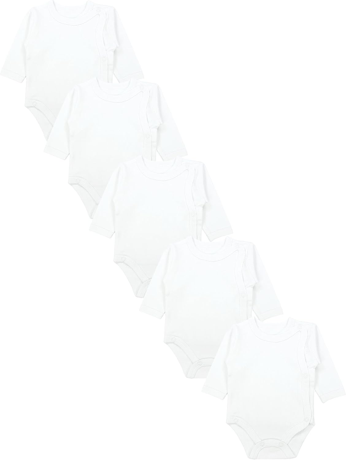 TupTam Body Bebé – Pack de 5 Bodies Bebé Recién Nacido, Body Bebé Niño con Cierre Frontal, 100% Algodón