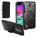Produktbild Für LG K8 (2017), LG Aristo, LG K4 (2017), LG Fortune, LG Phoenix 3, LG risio 2, LG Rebel 2, Rebel 3 - Hybrid Armor Schutzhülle mit Ständer/Gürtelclip Holster + z-Gen [TM] Eingabestift, SP01 Black