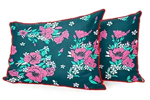 DreamVio Jute Fabric Printed Decorative Pillow/Throw/Cushion Covers for Living Room, Bed Room, Sofa,Chairs,Pillow Cases, Pillow Covers Set of 2, Size 12x18 Inches Style67