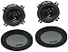 Produktbild Eurosell - Highend Einbaulautsprecher - 70 Watt Set paar - 10 cm (4") 2-Wege-Koaxial lautsprecher mit Hochtöner für Einbau in Auto PKW mit Gitter für Tür verkleidung / Kofferraum Ablage