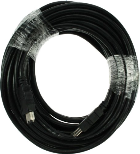 InLine 34010 FireWire Kabel (IEEE1394, 6-polig Stecker-auf-Stecker, 10 m) schwarz - 2