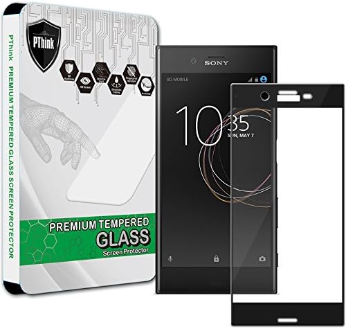 PThink Full Screen Coverage Tempered Glass Screen Protector for Sony Xperia XZ/XZs (Black)