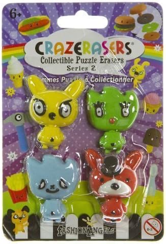 Cutey Mascot (4 Mini-Erasers) - CrazErasers: Collectible Erasers Series #2