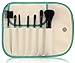 Low-cost sales makeup tools 7pcs Both portable makeup brush set, Soft hair brand CORAL GREEN makeup brushes professiona