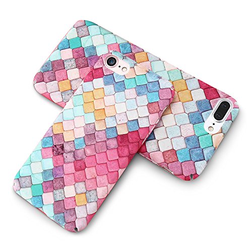 iPhone 6 / 6s Case, OWMâ„¢ [Exclusive 3D Mermaid Design Series] Ultra Slim Hard Designer Bling Shell Cute Phone Cover Pink/Mint/Purple Chic Pattern Girls Case for Apple iPhone 6s and iPhone 6 [FREE Screen Protector]