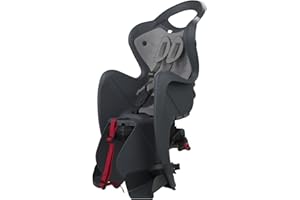 B BELLELLI Mr Fox 2021 - Asiento Posterior Reclinable de bibicleta - cojín y Respaldo de Polipiel - para niños de hasta 22 kg, de 3 a 8 años - Se fija al Portaequipaje