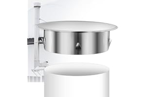 DNGH Ofenrohr Abdeckung 200mm Kaminlochdeckel Kaminrohr Abdeckung Schornsteinabdeckung Edelstahl Ofenrohrkapsel Wandfutterdeckel Ofenlochdecke, Unterdurchmesser Ø 188mm, Tiefe: ca. 54 mm