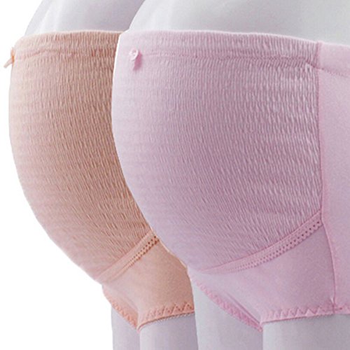 2pcs Soft Cotton maternity knickers over bump for women Adjustable Waist