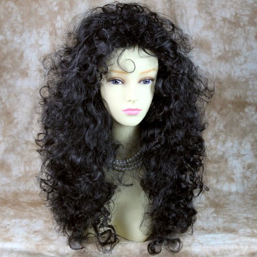 AMAZING SEXY Wild Untamed Long Curly Wig Black Brown Ladies Wigs WIWIGS UK