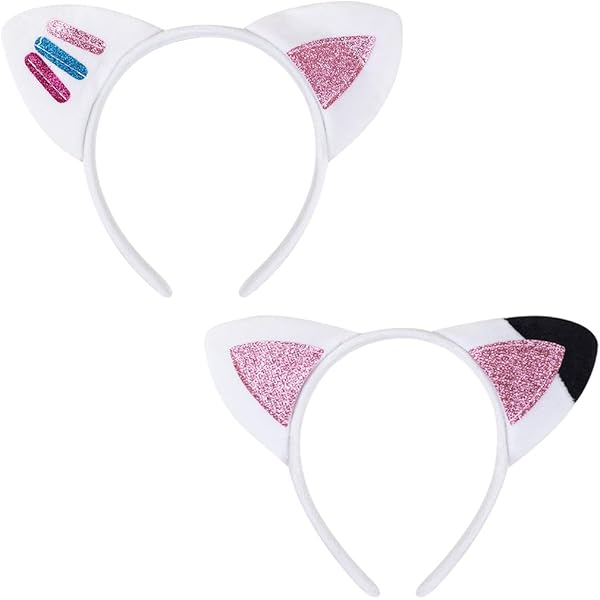 2 Fascie Per Capelli A Orecchie Di Gatto - Carine E Morbide Per Bambine E Cosplay - Foto 7