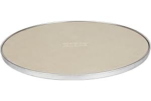 Cadac Pietra per pizza in cordierite Pro 40, rotonda, beige, per forni elettrici, bollitori a carbone e barbecue a gas, 33 cm, 300 °C, lavaggio a mano