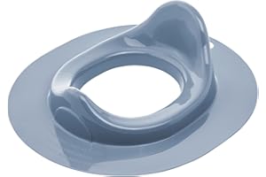 Rotho Babydesign Bella Bambina WC-Sitz - Kinder-WC-Sitz in Blau - Nachhaltiger Toilettenaufsatz für Kinder mit rutschfestem Design