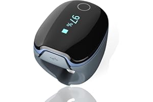 VIATOM Wellue Medidor Saturacion Oxigeno, Oximetro Dedo Frecuencia Cardíaca con Bluetooth, Medidor Oxigeno en Sangre, Monitor de Oxígeno del Sueño, Seguimiento Nocturno Nivel de SPO2, APP Informe de PC