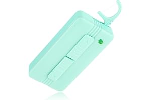 WLLHYF Przenośny pojemnik na kostki do nici, dozownik nici dentystycznej, pojemnik na pałeczki do wielokrotnego napełniania, automatyczny organizer na kostki do nici, organizer z 10 kostkami do nici,