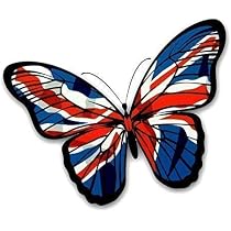 Tribal Butterflytattoo Style & St Georges Cross England Flag Vinyl Car 22E