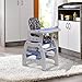 HOMCOM Baby Toddler Rocking Feeding Highchair Booster Seat Multifunctional 3-in-1 Chair+Table+Rocking Base (Blue)