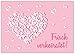 Produktbild 100 gelochte Ballonflugkarten Hochzeit für Wünsche an Brautpaar liebevolle extra leichte Ballonkarten für weiten Flug Herz rosa-weiß Nr. 3