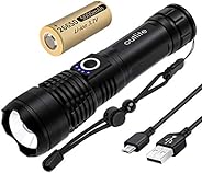outlite 4500 Lumen LED Taschenlampe Extrem Hell, 5000mAh USB Aufladbar 26650 Batterie Enthalten, 5 Lichtmodi, 