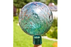 Lauschaer Glaskunst Gartenkugel aus Glas, Aquamarin