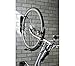 Produktbild Fahrradaufbewahrung- Wand Fahrradlager mit Stahlhacken mit Vinyl Oberfläche, Wandhalterung für vertikale Aufhängung – kompakt für ein Fahrrad – 50 kg maximale Belastbarkeit – 125x260x155 mm – Schwarz