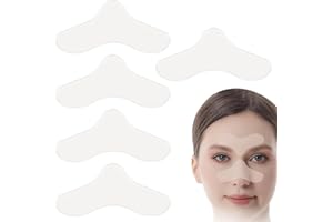 JAWUZ 5 Pezzi Cuscinetti Nasali Cpap, 3.5 * 10Cm Cuscinetti Nasali In Gel Per Maschera Cpap, Nasello In Gel Di Silicone, Protezione Nasale Per Maschera(Trasparente)