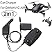 Price comparison product image Bescita 2 in1 USB Car Charger Remote Control Battery Charger for DJI Mavic AIR Drone (Black)