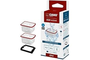 Ciano CF40 Lot de 2 cartouches de filtre anti-algues pour aquarium de format SM