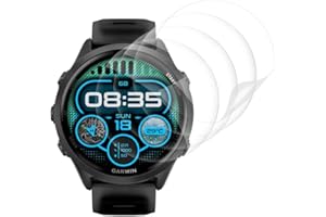 4 Stück Ultra-klar Folie für Schutzfolie Garmin Forerunner 570 47mm Displayschutz, Anti-Staub Glas Panzerfolie für Panzerglas Garmin Forerunner 570 47mm,3D-Volle Bedeckung Anti-Fingerprint Schutzglas
