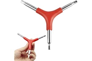 KEQAR Chiave a Brugola a Tre Bracci per Bici e Motorini, Leggera e Portatile, in Acciaio Cromato (4, 5, 6 mm)
