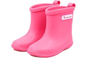 WEISHUO Toddlers Wellies Waterproof Lightweight Kids Rain Boots for Boys Girls