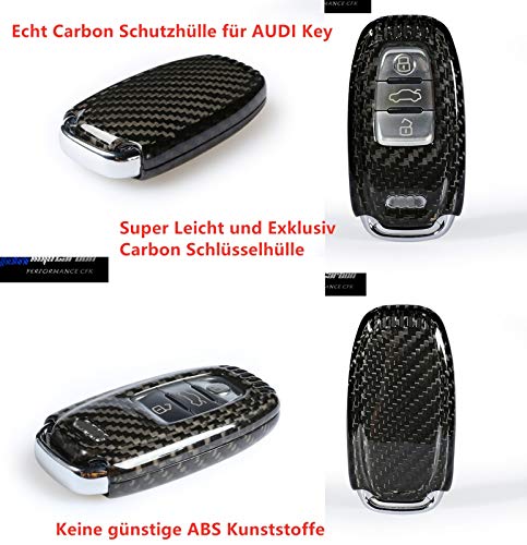 Coque de clé entière en carbone véritable