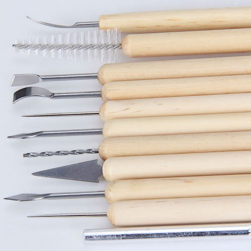 11 pcs Keramik Ton Skulptur Carving Werkzeug setzen - 2