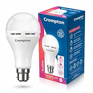 Crompton 12W Emergency LED Bulb Base B22 Cool Day Light (Pack of 1), White, (LED12WDFINVNB4DCDL)