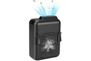 E-More Mini Clip de Taille Personnel sur Ventilateur Portable Collier Mains Libres Ventilateur 6000mAh USB Rechargeable Ventilateur pour La Randonnée en Plein Air Camping Camping Refroidissement