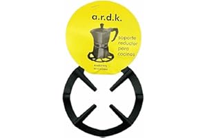 LKTFATD Cast Iron Universal Mocha Pot Stand Gas Ring Reducer, Black, Round, 13.3cm, Trivet