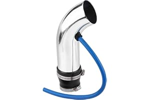 EQULUP Cold Air Intake Pipe Kit, 76mm/3inch Universal Car Cold Air Intake Pipe Tube Hose Kit Automotive Filter System Replacement Parts Accessories for Cars (Silver)