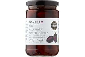 Odysea Big Kalamata Pitted Olives, Glass Jar, 290 g