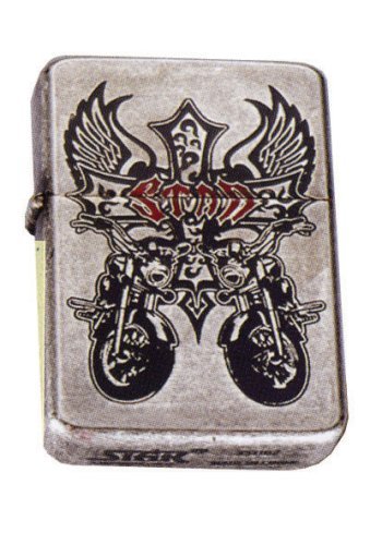 Z Plus Gas Lighter | Star Motorbike/Wings Silver Antique