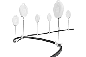 M AMVR AMVR [Pro Version] Gestión de Cables VR, 6 Paquetes de Sistema de polea de Techo retráctil para Quest 3/Quest 2/PSVR/PSVR 2/Rift/Rift S/Valve Index/HTC Vive/Vive Pro/HP Reverb G2 Link Cable(Blanco)