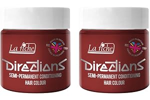 La Riche Directions Semipermanente Haarfarbe 100 ml Dose 2er-Pack (Pillarbox Red)