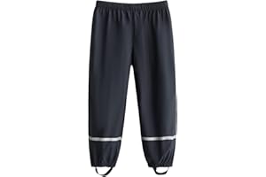 Adorel Boys Waterproof Trousers Rain with Stirrups Reflective