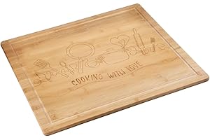 KESPER 58598 13 - Piastra a buffet, in bambù, dimensioni: 56 x 50 x 4 cm, spessore legno: 1,6 cm, colore: Marrone